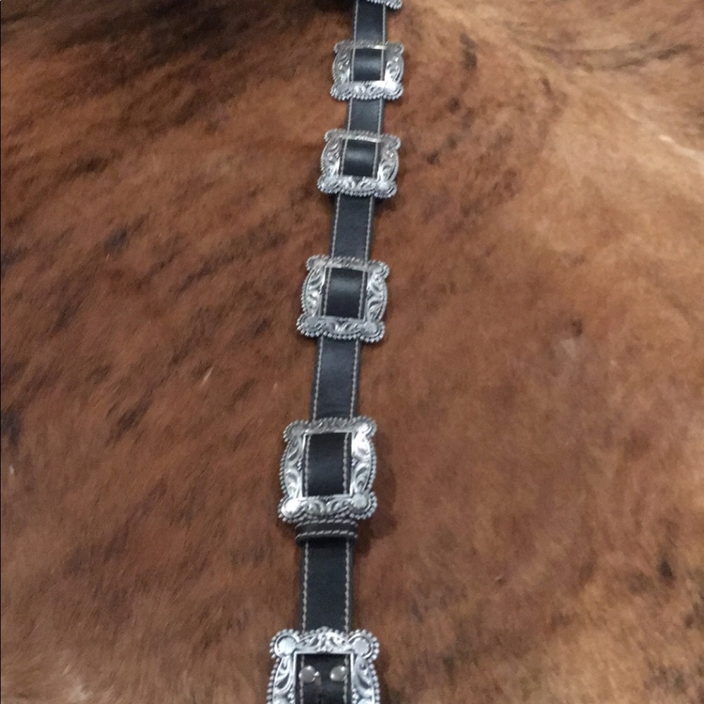 Double D square concho belt